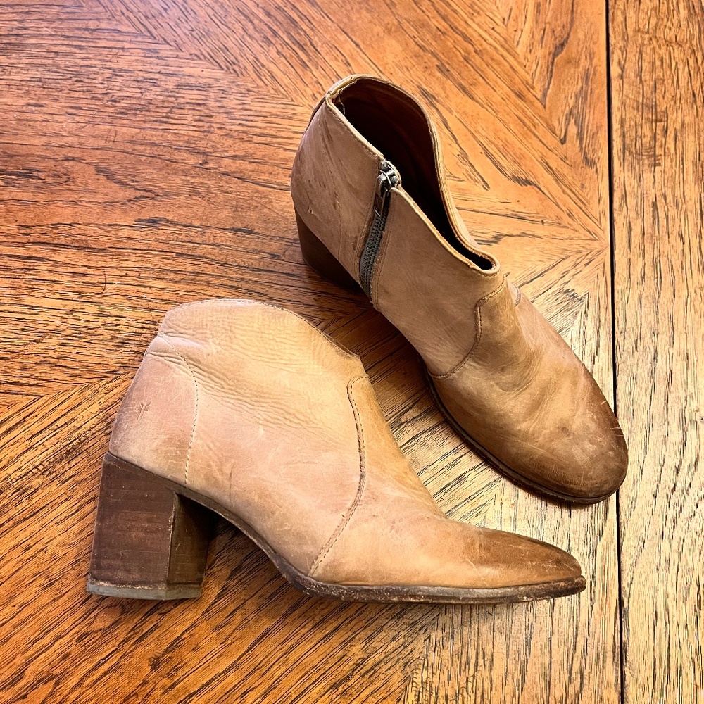 Frye Phillip Zip Leather Boots, 8.5